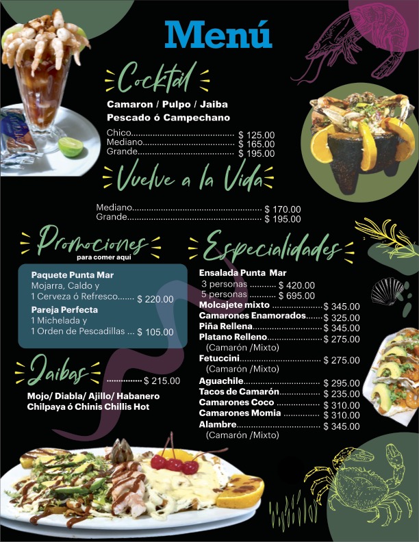 MENU PUNTA MAR (PRECIOS 2024hv)